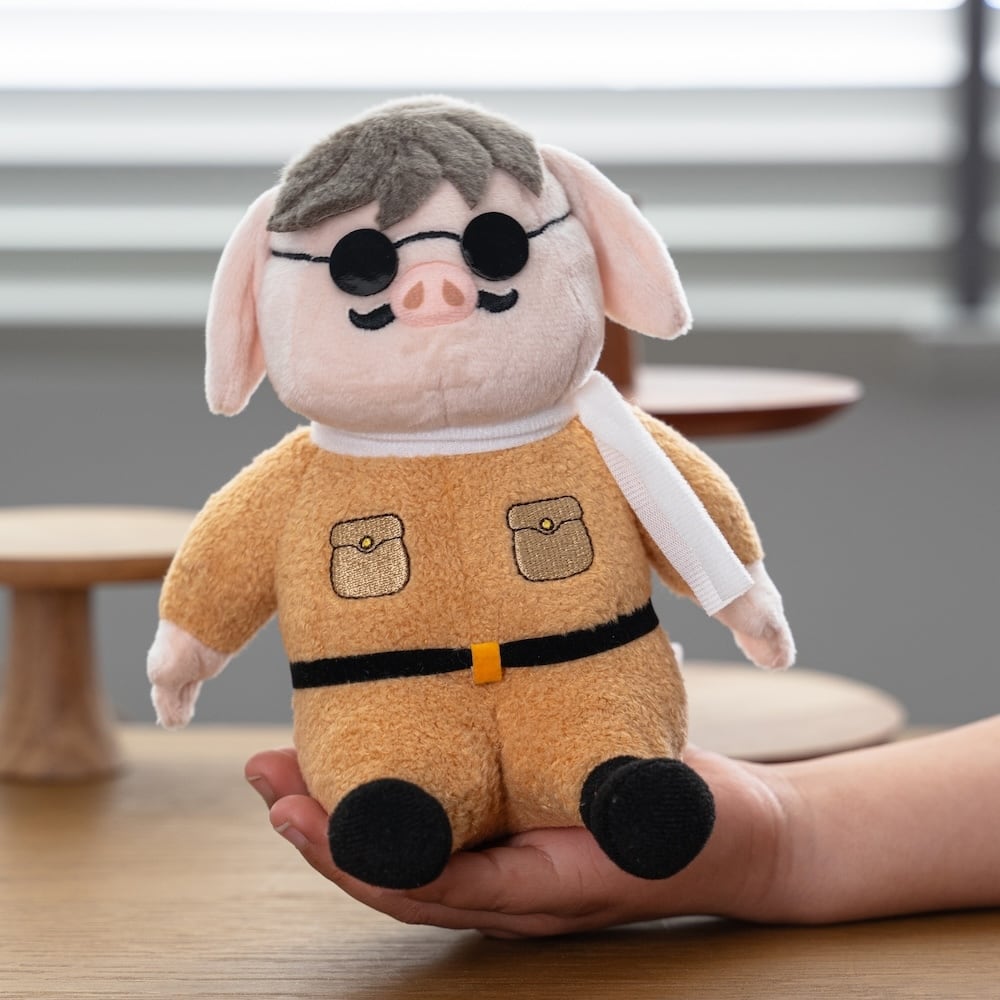 Peluche officielle Porco Rosso du studio Ghibli • Animal en peluche Cochon Cramoisi
