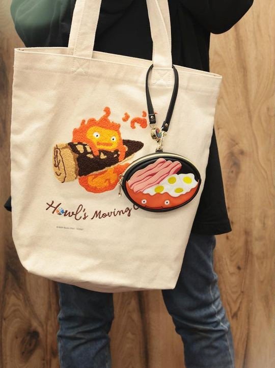 Official Ghibli Calcifer Pouch/Clutch • Howls Moving Castle Case/Cosmetic Bag/Wallet/Makeup Bag/Purse - Kamaji Market
