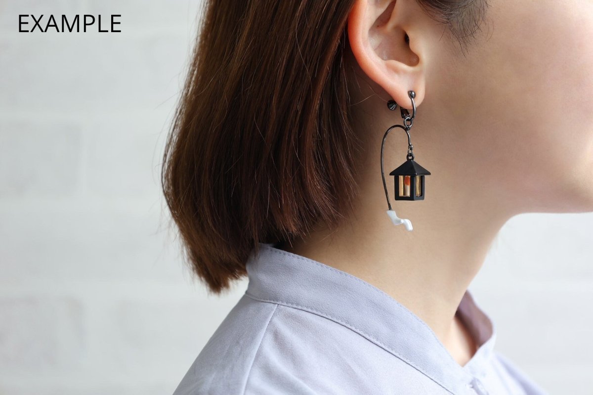 Official Ghibli Guiding Lantern Ring, Pierced Earrings • Spirited Away Jewelry • Japanese Jewellery Bijouterie - Kamaji Market