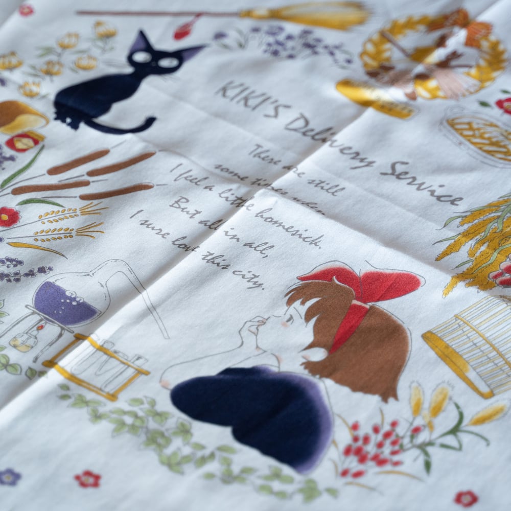 Official Ghibli Kikis Delivery Service Neckerchief/Handkerchief • Tapestry/Interior Decor with Jiji - Kamaji Market