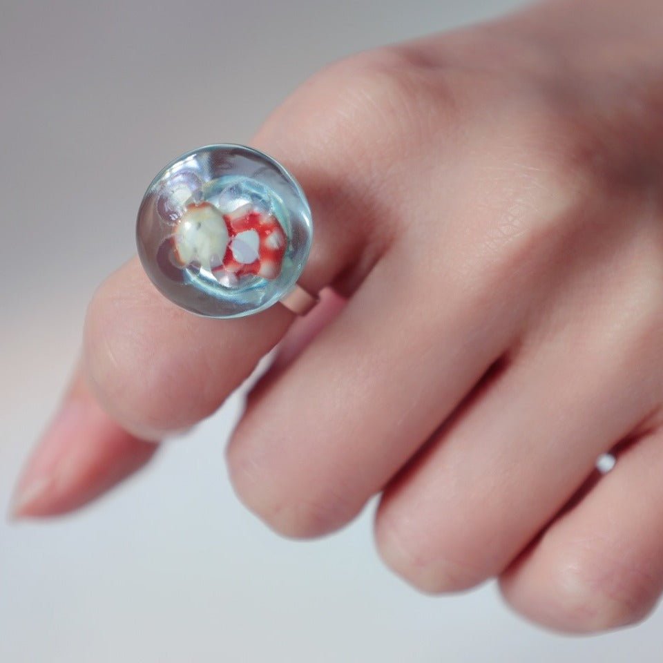 Official Ghibli Ponyo Among the Jellyfish Ring • Ponyo on the Cliff Japanese Anime Jewelry - Kamaji Market
