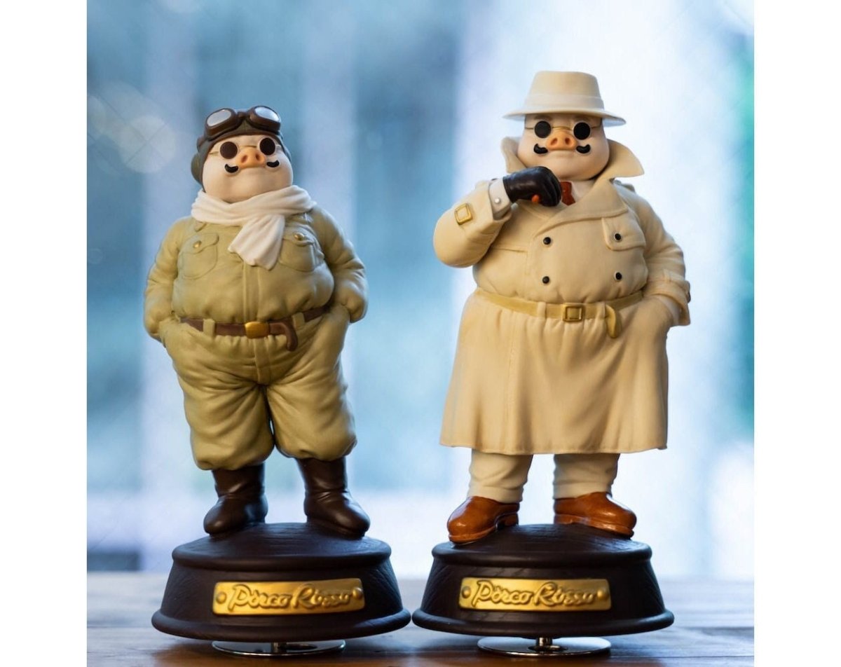 Official Ghibli Porco Rosso Porcelain Music Box/Figure • Handmade