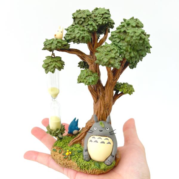 Official Ghibli Totoro and Tree Diorama/Clock • My Neighbor Totoro Hourglass Sand Clock Interior Home Decor - Kamaji Market