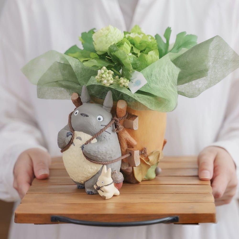Official Ghibli Totoro with Basket Planter Cover • My Neighbor Totoro Pot/Home Decor/Interior Diorama - Kamaji Market