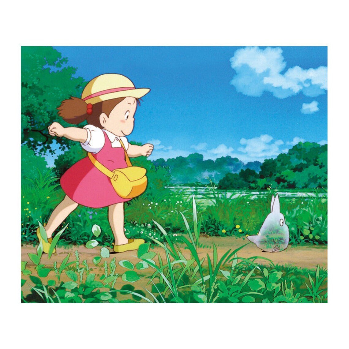 Official Studio Ghibli Mei's Shoulder Bag with Small Totoro • My Neighbor Totoro Yellow Cosmetic Bag/Pochette/Wallet/Makeup Bag - Kamaji Market
