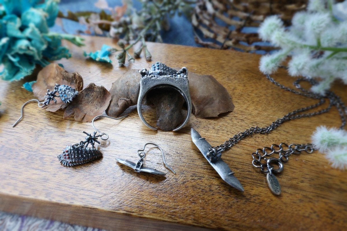 Official Studio Ghibli Nausicaa Valley of the Wind Earrings • Japanese Handmade Jewelry - Kamaji Market