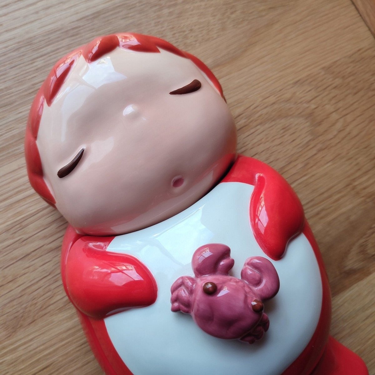 ポニョ陶器キャンディボックス Vintage* Official Ghibli Ponyo Jar/Candy Pot • Ponyo on the Cliff