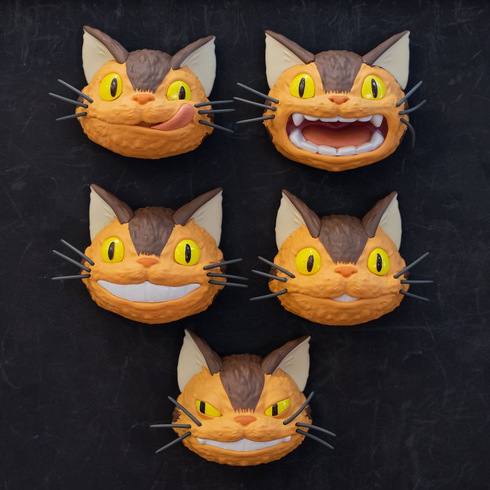 Official Studio Ghibli Catbus Face Magnet Set of 6 • My Neighbor Totoro Figure/Figurine/Home Decor/Interior Design
