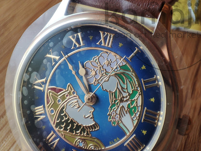 Offizielle Ghibli-Uhr „Stimme des Herzens“ • Armbanduhr mit Zwergenkönig und Elfenkönigin • Seiko/ALBA Anime-Uhren