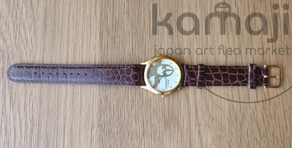 Montre-bracelet officielle Ghibli Princesse Mononoké vintage 1998* • Ashitaka doré • Limitée à 1998