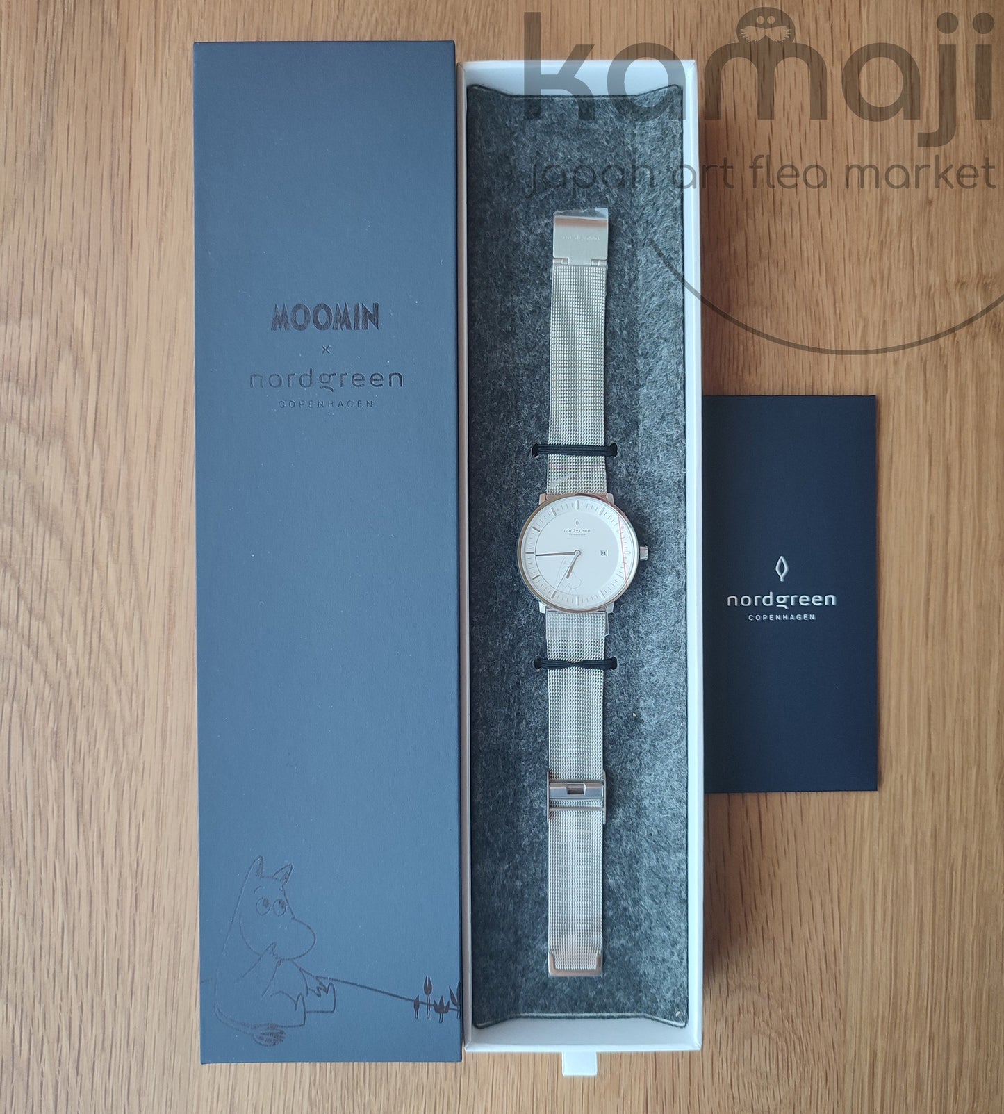 Official Moomins Nordgreen Wrist Watch • Moomintroll Gray Japanese Watches • Lim. 1000