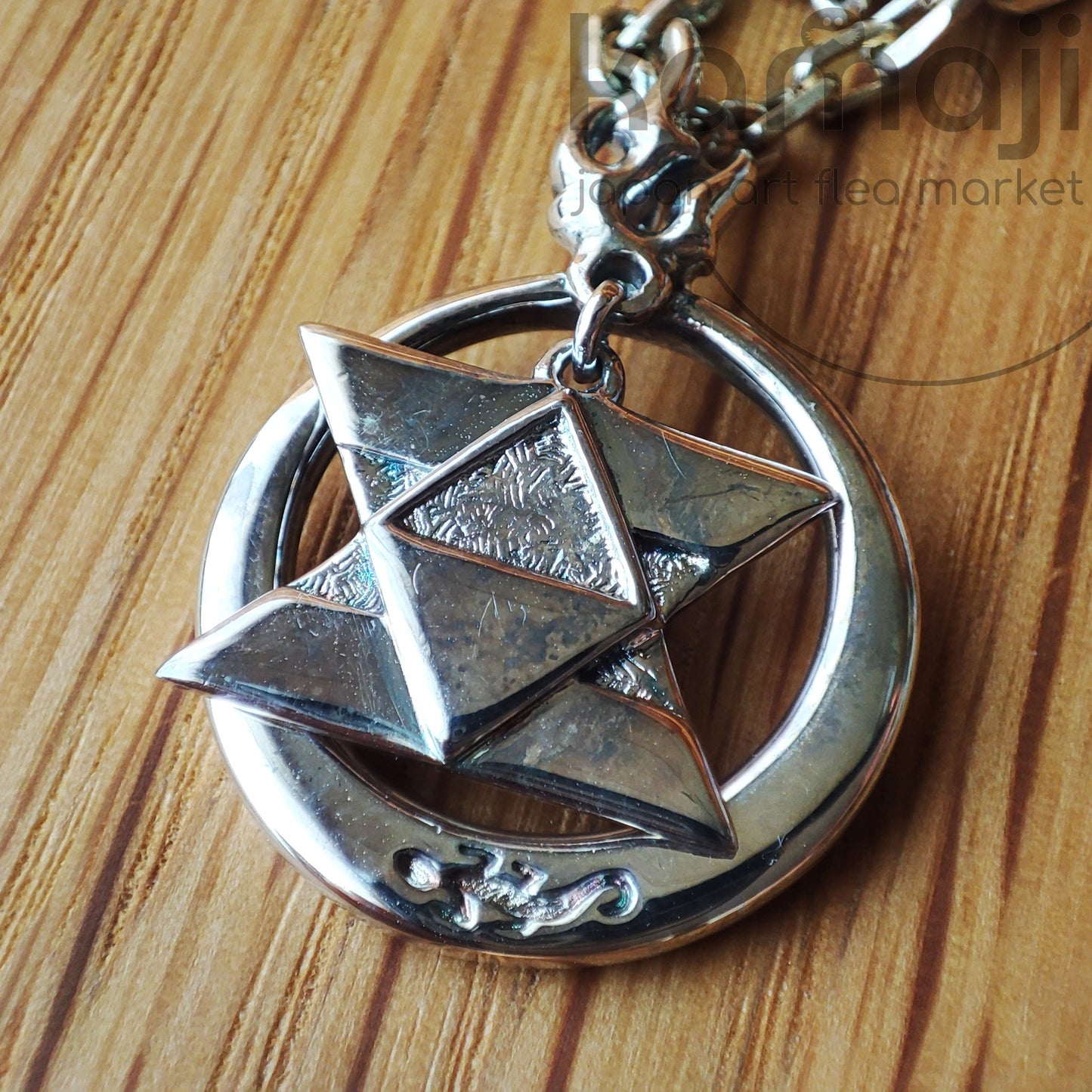 Vintage* Official Fullmetal Alchemist Roy Mustang Silver Necklace • Square Enix Japanese Anime Jewelry