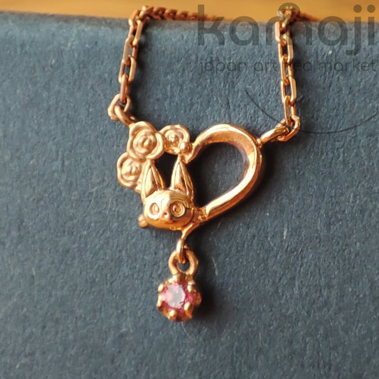 Vintage* Official Ghibli Kiki Silver Necklace/Pendant with Gift Box • Kikis Delivery Service Jewelry/Chain • Jiji Gigi