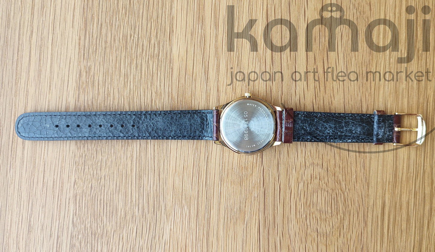 Montre-bracelet officielle Ghibli Princesse Mononoké vintage 1998* • Ashitaka doré • Limitée à 1998