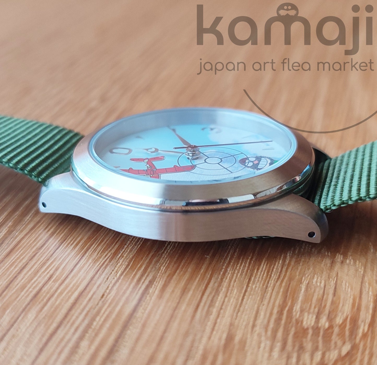 Vintage* Offizielle Ghibli Museum Porco Rosso Armbanduhr • Crimson Pig Uhr • Japanische Anime Uhren