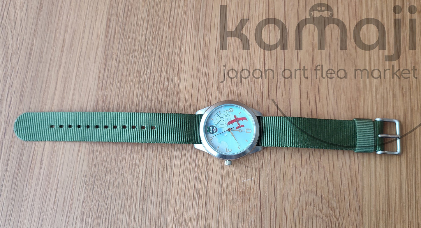Vintage* Offizielle Ghibli Museum Porco Rosso Armbanduhr • Crimson Pig Uhr • Japanische Anime Uhren