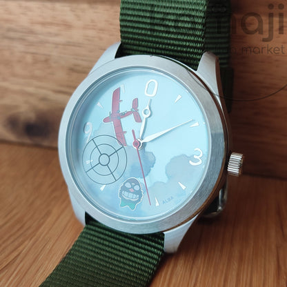 Vintage* Offizielle Ghibli Museum Porco Rosso Armbanduhr • Crimson Pig Uhr • Japanische Anime Uhren