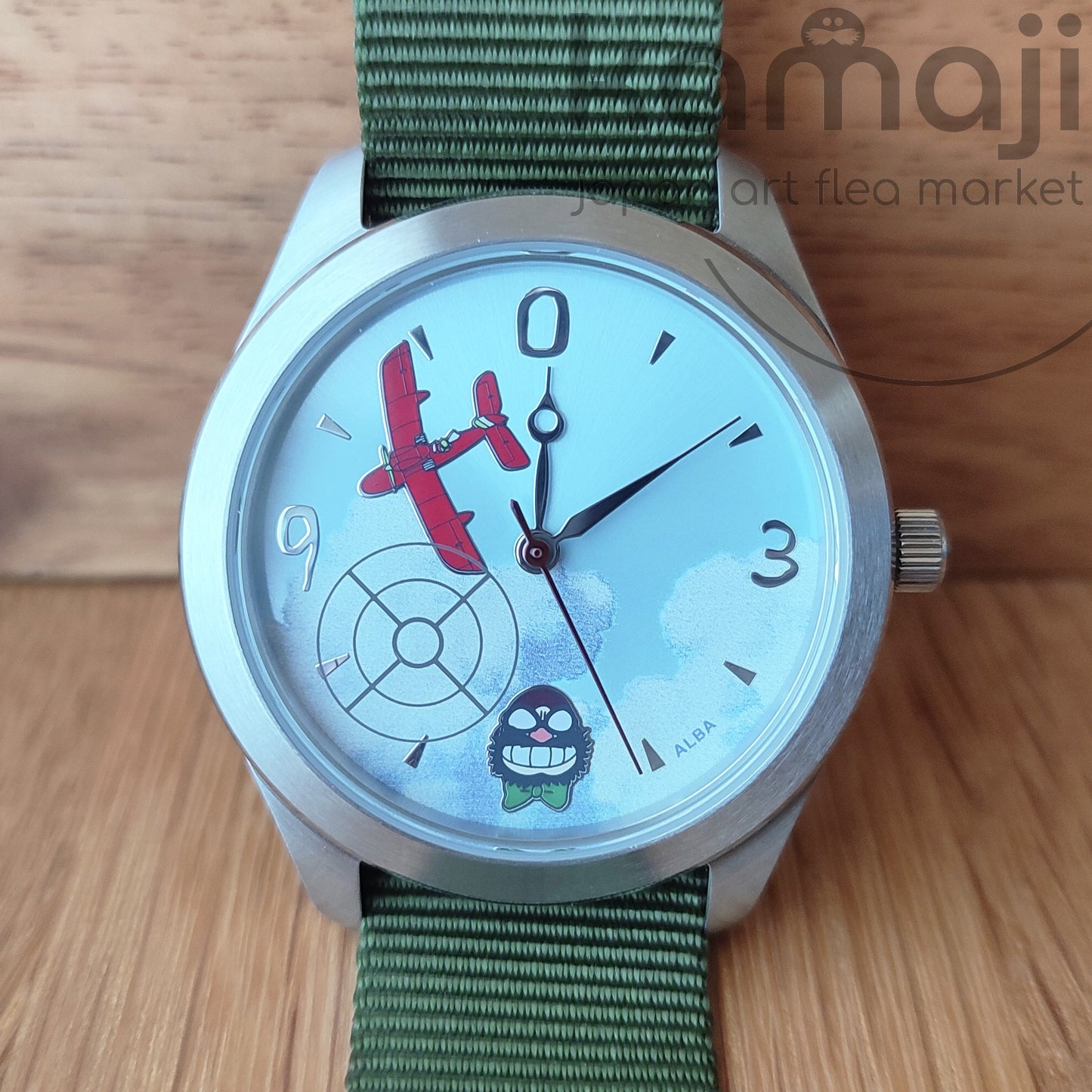 Vintage* Offizielle Ghibli Museum Porco Rosso Armbanduhr • Crimson Pig Uhr • Japanische Anime Uhren