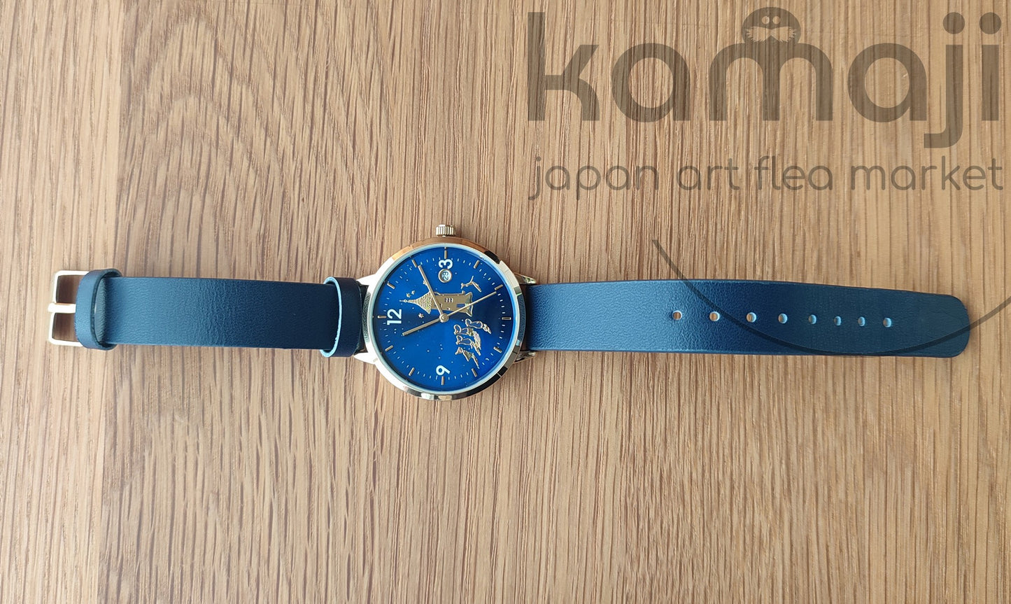 Vintage* Official Moomins Blue-Golden Wrist Watch • Moomintroll, Little My Japanese Watches