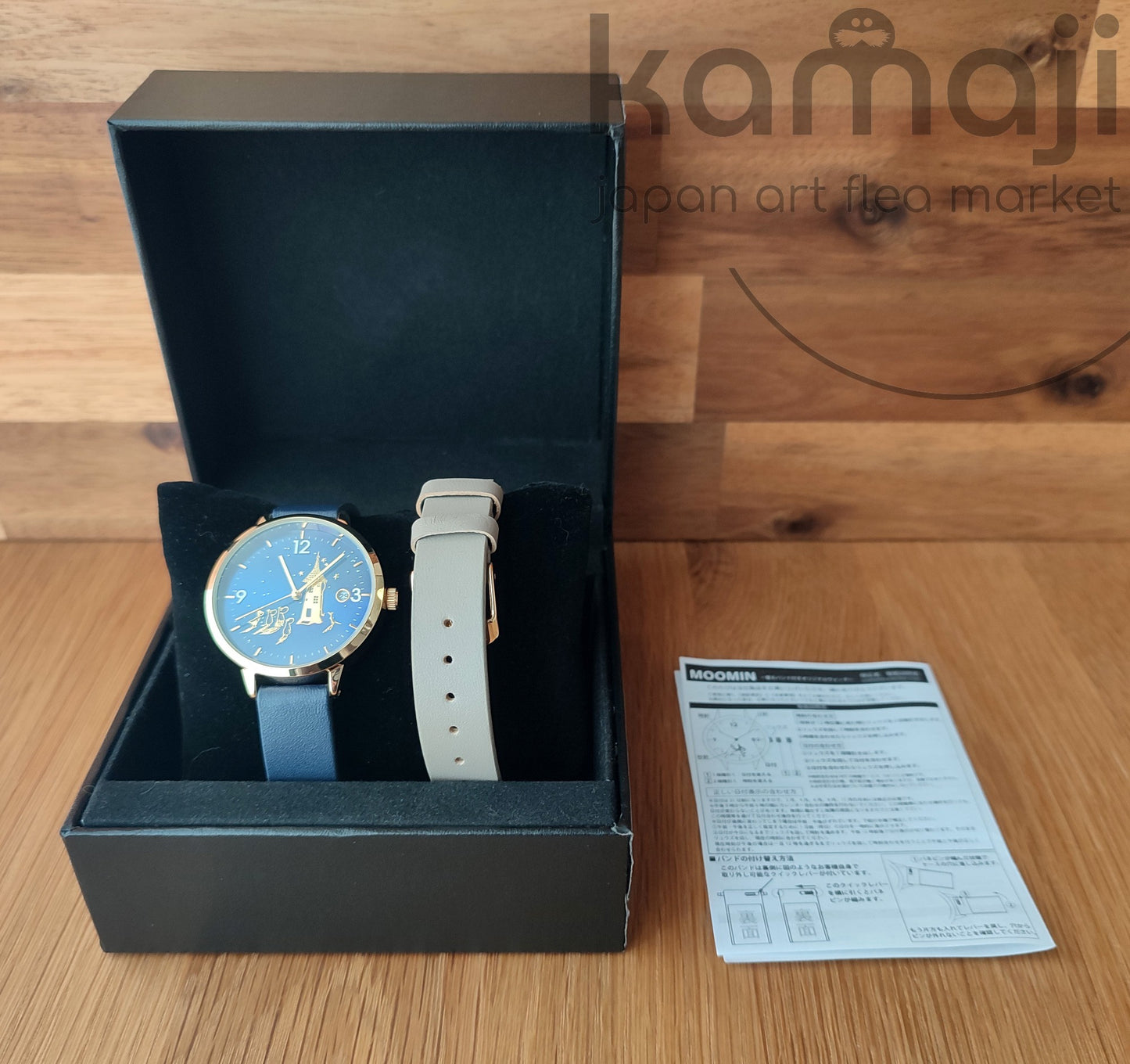 Vintage* Official Moomins Blue-Golden Wrist Watch • Moomintroll, Little My Japanese Watches