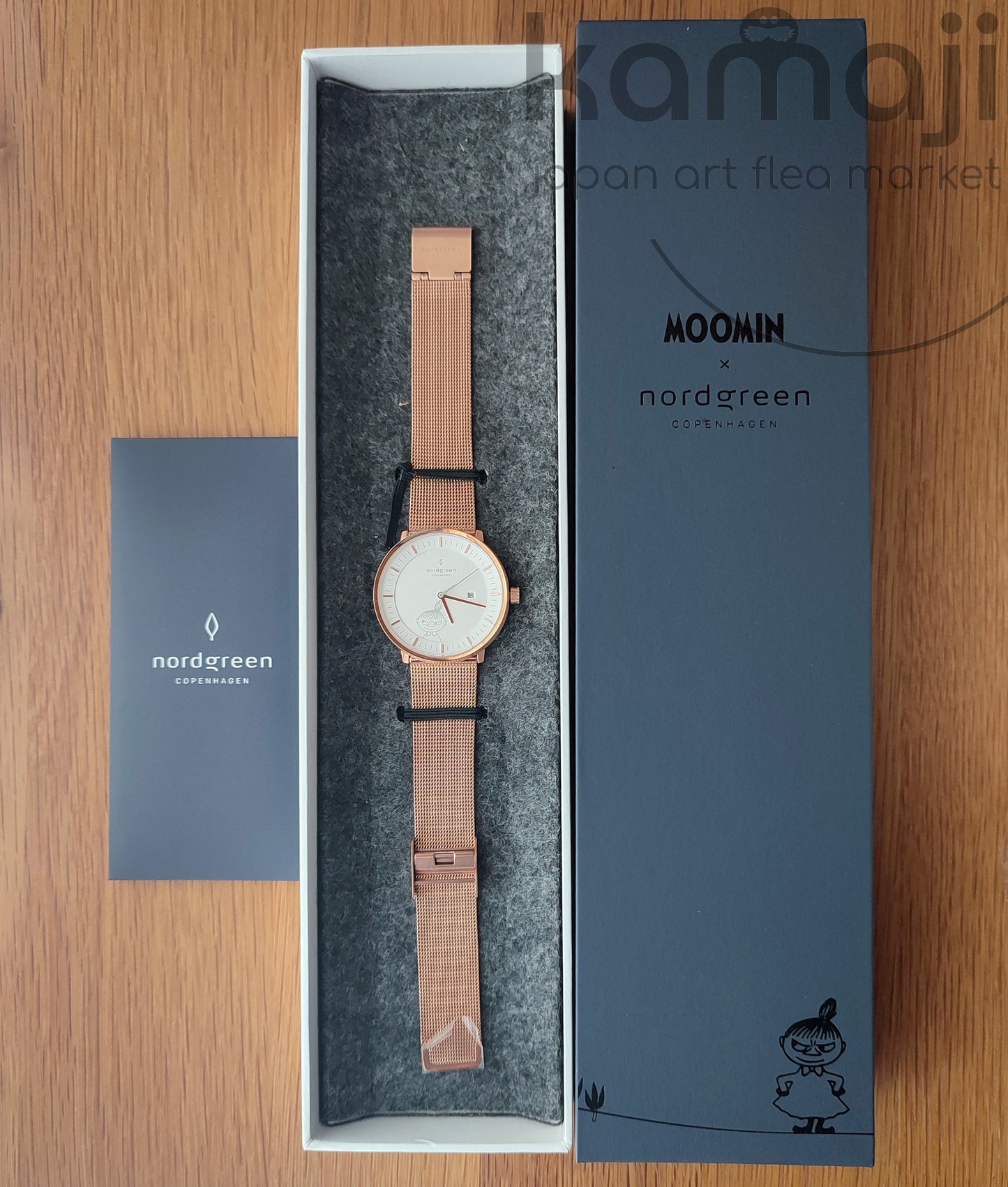 Offizielle Mumins Nordgreen Armbanduhr • Little My Roségoldene japanische Uhren • Limitierte Auflage: 1000 Stück