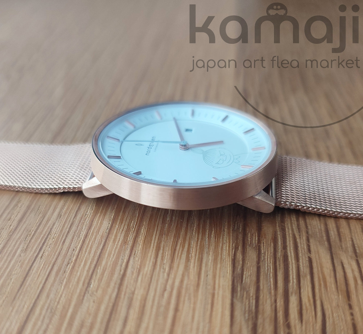 Offizielle Mumins Nordgreen Armbanduhr • Little My Roségoldene japanische Uhren • Limitierte Auflage: 1000 Stück