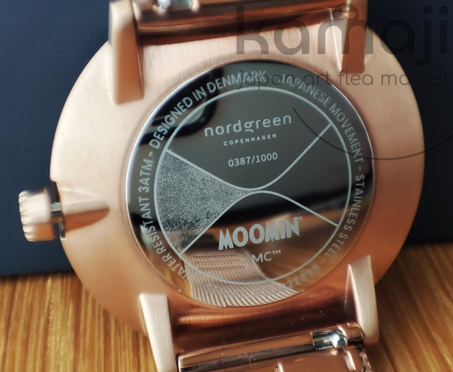 Offizielle Mumins Nordgreen Armbanduhr • Little My Roségoldene japanische Uhren • Limitierte Auflage: 1000 Stück