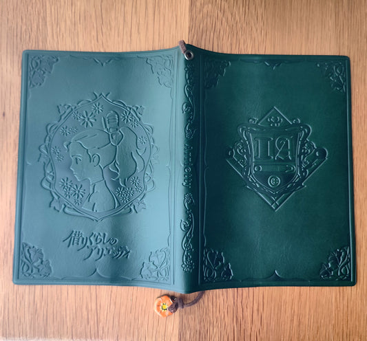 Vintage* Official Ghibli Arrietty the Borrower Green Leather Book Cover