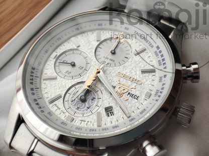 Offizielle One Piece White Luffy Armbanduhr • SEIKO × ONE PIECE Gear 5 Limited Edition Uhr mit weißem Zifferblatt