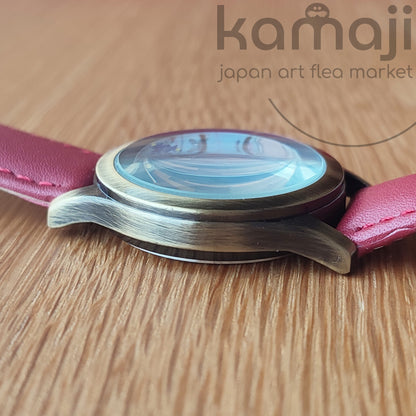 Vintage* Official Ghibli Porco Rosso Wrist Watch • Crimson Pig Watch/Clock • Japanese Anime Watches