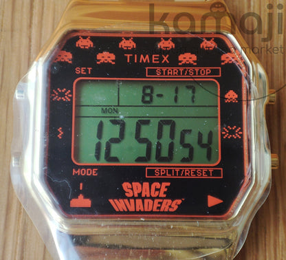 Official Space Invaders x Timex Gold-Tone Digital Watch • Japanese Collector's Edition