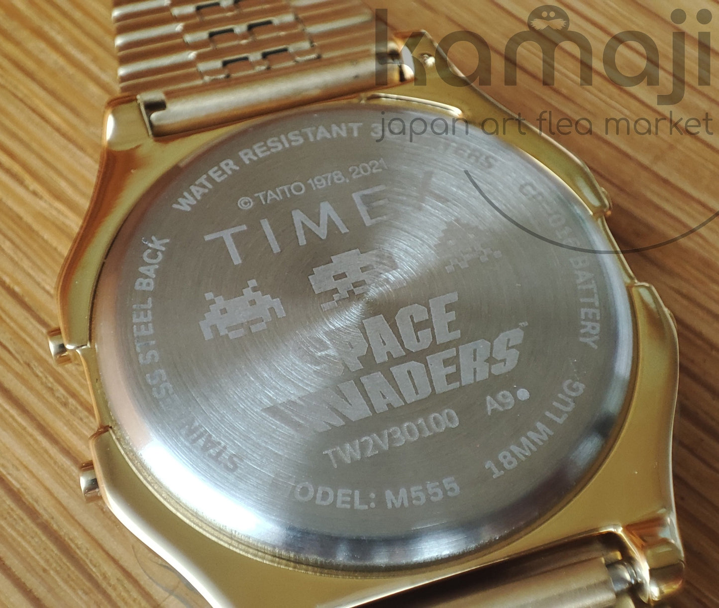 Official Space Invaders x Timex Gold-Tone Digital Watch • Japanese Collector's Edition