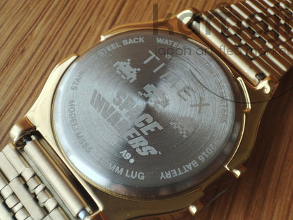 Official Space Invaders x Timex Gold-Tone Digital Watch • Japanese Collector's Edition