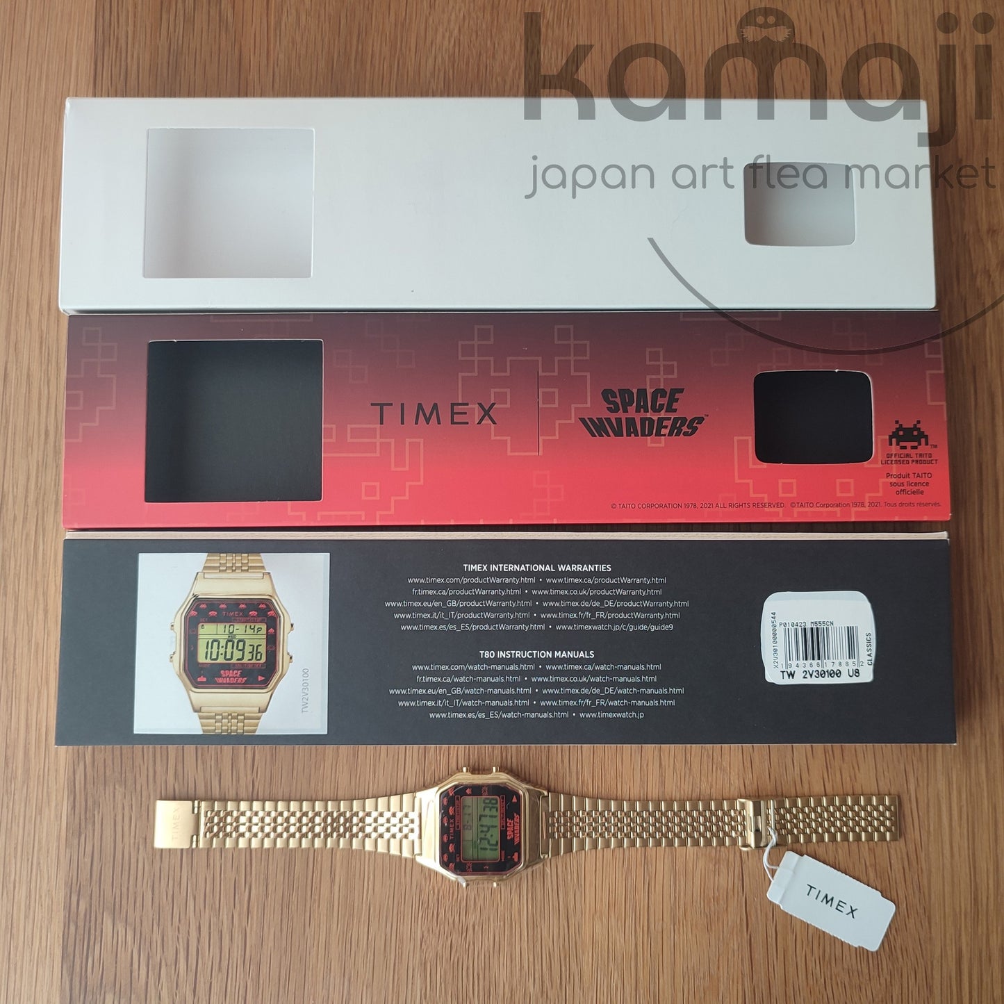 Official Space Invaders x Timex Gold-Tone Digital Watch • Japanese Collector's Edition