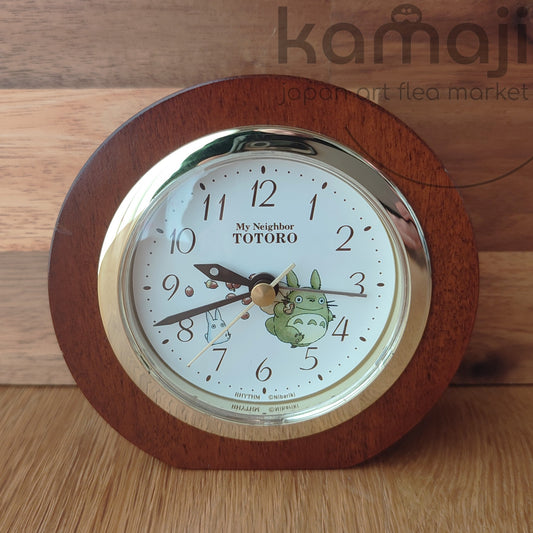 Vintage* Official Ghibli My Neighbor Totoro Wooden Desk Clock • Interior Decor
