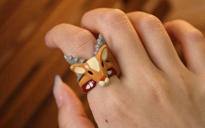 Official Ghibli Yakul Triple Ring • Princess Mononoke Ring • Japanese Anime Jewelry
