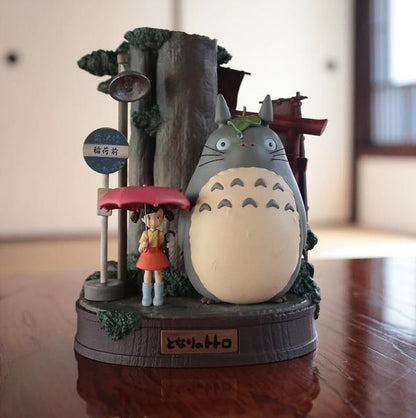 Official Studio Ghibli My Neighbor Totoro Light Up Diorama, Theater Poster Art Figure