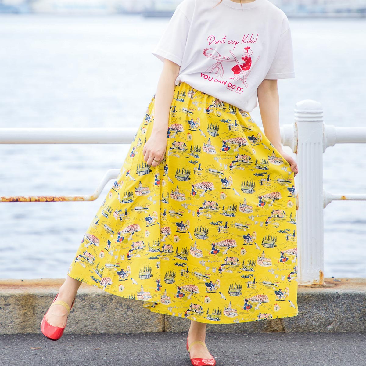 Kikis Delivery Service Skirt • Yellow Hawaiian Style GBL