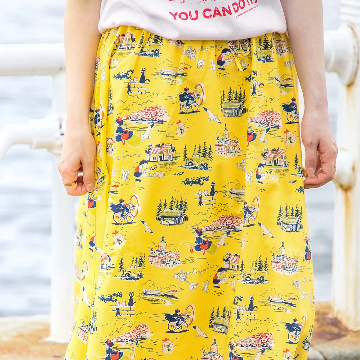 Kikis Delivery Service Skirt • Yellow Hawaiian Style GBL