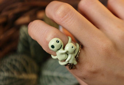 Offizieller Ghibli Prinzessin Mononoke Ahitaka Ring • Japanischer handgefertigter Schmuck