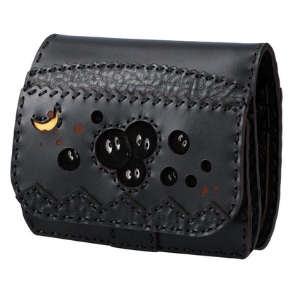 Official Ghibli Totoro Handmade Genuine Leather Wallet • Black Kurosuke Ojaga Design GBL