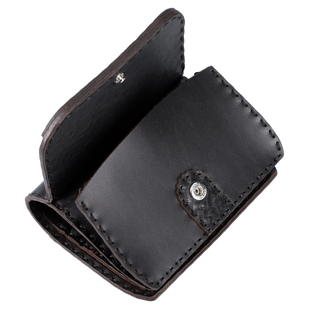 Official Ghibli Totoro Handmade Genuine Leather Wallet • Black Kurosuke Ojaga Design GBL