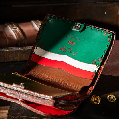 Official Ghibli Porco Rosso Handmade Genuine Leather Wallet • Crimson Pig Ojaga Design GBL