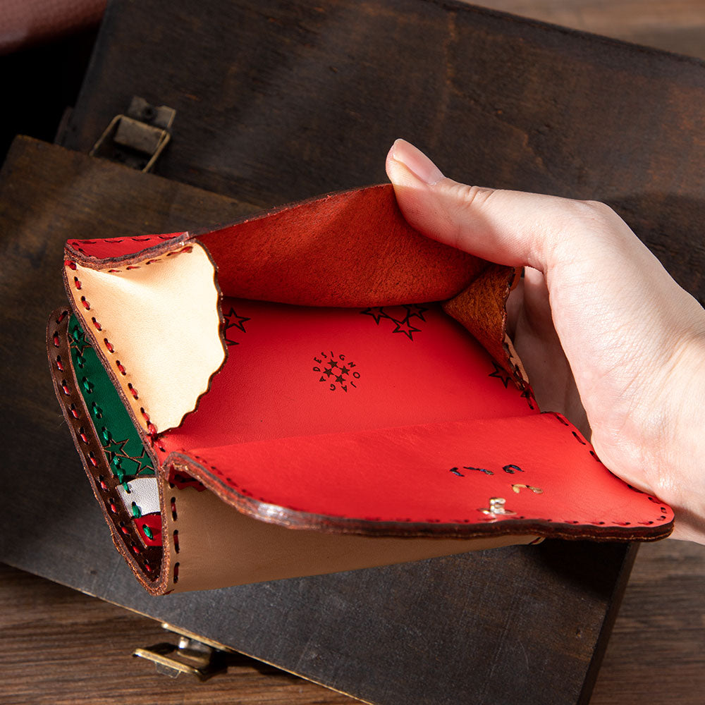 Official Ghibli Porco Rosso Handmade Genuine Leather Wallet • Crimson Pig Ojaga Design GBL