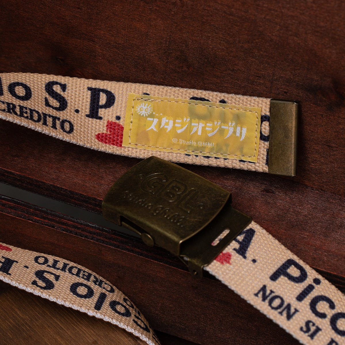 Official Ghibli Porco Rosso Gacha Belt/Buckle • Piccolo SPA Crimson Pig • GBL