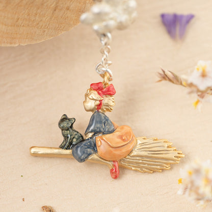 Official Studio Ghibli Kiki Earrings • Kikis Delivery Service Accessory • Japanese Handmade Jewelry