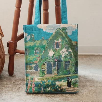 Official Ghibli Jiji and Okino's House Gobelin Tote Bag • Kiki's Delivery Service Shopping Shoulder Bag