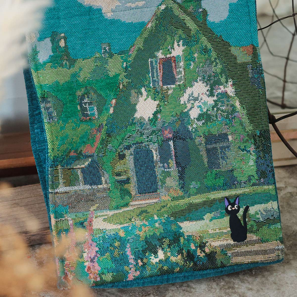 Official Ghibli Jiji and Okino's House Gobelin Tote Bag • Kiki's Delivery Service Shopping Shoulder Bag