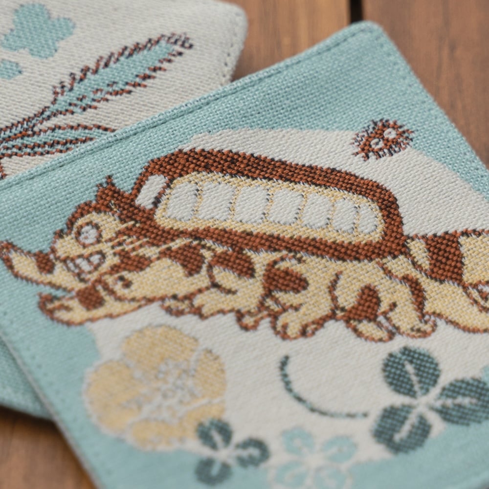 Offizielles Studio Ghibli Howl Untersetzer-Set mit 4 Stück • Howl Moving Castle Matte/Bierdeckel/Getränkeuntersetzer • Calcifer Anime