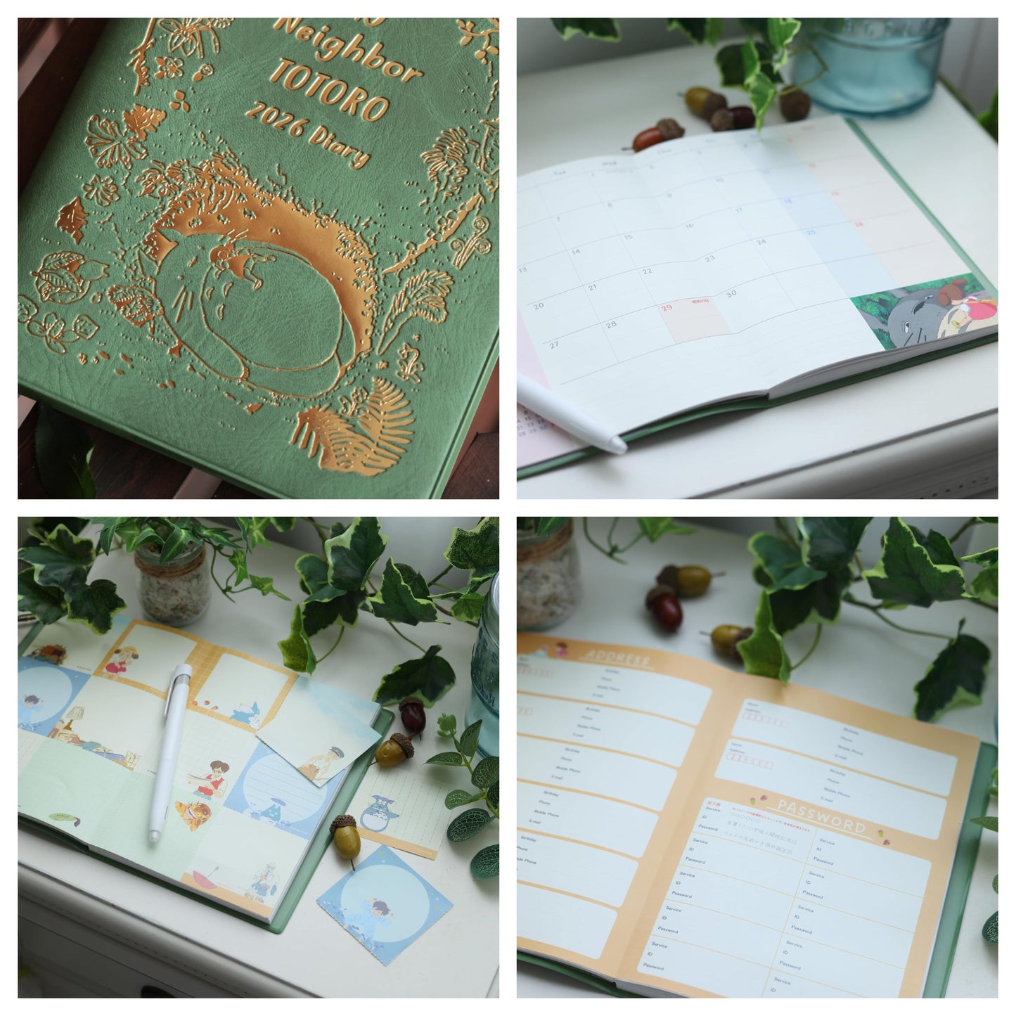 Planificateur Ghibli 2024 original + ensemble d'autocollants • Carnet d'agenda A5 Mon voisin Totoro/Carnet/Bloc-notes/Journal/Organisateur • Cadeau Anime Studio Ghibli